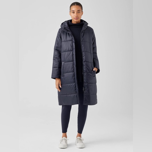 Eileen Fisher Nocturne Puffer Coat fits large!! - Picture 1 of 6